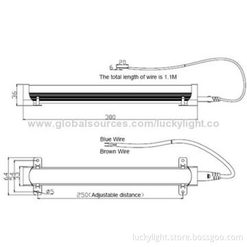 18W LED Wall Washing Light with High Lumen, IP65
